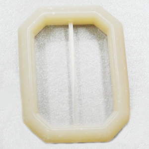 Imitate Jade Acrylic Beads, O:44x33mm I:33x23mm Hole:2mm Sold by Bag