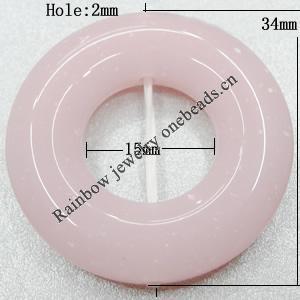 Imitate Jade Acrylic Beads, Donut O:34mm I:15mm Hole:2mm Sold by Bag