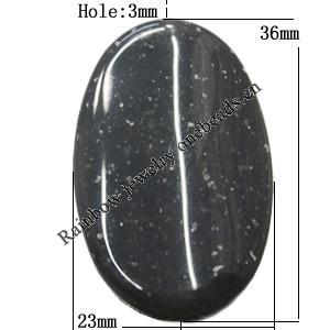 Imitate Jade Acrylic Beads, Flat Oval 36x23x6mm Hole:3mm Sold by Bag