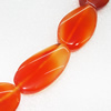 Gemstone beads, Agate(dyed), Flat Oval 40x22x6mm, sold per 16-inch strand
