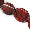 Gemstone beads, Agate(dyed), Flat Oval 39x29mm, sold per so6-inch strandld per 1