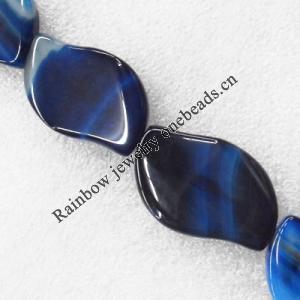 Gemstone beads, Agate(dyed), 38x22mm, sold per 16-inch strand
