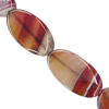 Gemstone beads, Agate(dyed), Flat Oval 39x21x6mm, sold per 16-inch strand