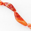 Gemstone beads, Agate(dyed), 42x14mm, sold per 16-inch strand