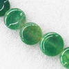 Gemstone beads, Agate(dyed), Flat Round 21x8mm, sold per 16-inch strand