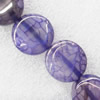 Gemstone beads, Agate(dyed), Round 21x8mm, sold per 16-inch strand