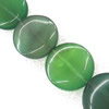 Gemstone beads, Agate(dyed), Flat Round 27x7mm, sold per 16-inch strand