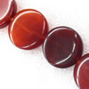 Gemstone beads, Agate(dyed), Flat Round 25x7mm, sold per 16-inch strand