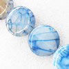 Gemstone beads, Agate(dyed), Flat Round 29x8mm, sold per 16-inch strand