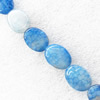 Gemstone beads, Agate(dyed), Flat Oval 19x14x6mm, sold per 16-inch strand