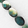 Gemstone beads, Agate(dyed), Flat Oval 27x21x8mm, sold per 16-inch strand