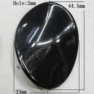 Solid Acrylic Beads, Twist Flat Oval 44.5x33mm Hole:2mm Sold by Bag 