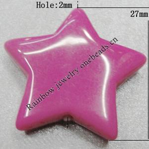  Solid Acrylic Beads, Star 27mm Hole:2mm Sold by Bag 