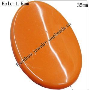 Solid Acrylic Beads, Flat Oval 35x24.5mm Hole:1.5mm Sold by Bag 