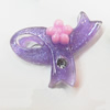 Resin Cabochons, No Hole Headwear & Costume Accessory, Knot with Acrylic Zircon 24x30mm, Sold by Bag