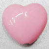  Solid Acrylic Beads, Heart 19x21mm Hole:3mm Sold by Bag 