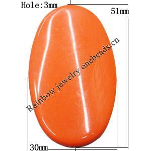  Solid Acrylic Beads, 51x30mm Hole:3mm Sold by Bag 