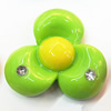 Resin Cabochons, No Hole Headwear & Costume Accessory, Flower with Acrylic Zircon 33mm, Sold by Bag