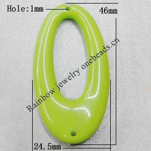  Solid Acrylic Beads, 46x24.5mm Hole:1mm Sold by Bag 