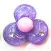 Resin Cabochons, No Hole Headwear & Costume Accessory, Flower with Acrylic Zircon 33mm, Sold by Bag