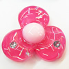 Resin Cabochons, No Hole Headwear & Costume Accessory, Flower with Acrylic Zircon 33mm, Sold by Bag