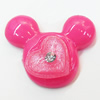 Resin Cabochons, No Hole Headwear & Costume Accessory, Animal Head with Acrylic Zircon 26x33mm, Sold by Bag