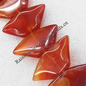 Gemstone beads, Agate(dyed), 37x20mm, sold per 16-inch strand