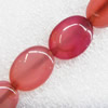 Gemstone beads, Agate(dyed), Flat Oval 20x15x5mm, sold per 16-inch strand