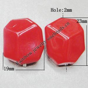  Solid Acrylic Beads, 23x19mm Hole:2mm Sold by Bag 