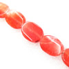Gemstone beads, Agate(dyed), Flat Oval 25x19x6mm, sold per 16-inch strand
