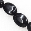 Gemstone beads, Agate(dyed), Flat Oval 25x18x8mm, sold per 16-inch strand