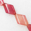 Gemstone beads, Agate(dyed), Diamond 30x20x7mm, sold per 16-inch strand