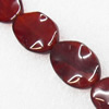 Gemstone beads, Agate(dyed), Twist Flat Oval 28x20x6mm, sold per 16-inch strand