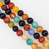 Gemstone beads, Agate(dyed), Round 6mm, sold per 16-inch strand