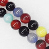Gemstone beads, Agate(dyed), Round 12mm, sold per 16-inch strand