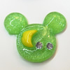 Resin Cabochons, No Hole Headwear & Costume Accessory, Animal Head with Acrylic Zircon 27x35mm, Sold by Bag