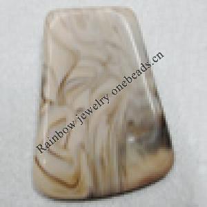 Dichroic Solid Acrylic Beads, Trapezium 27x39x7mm Hole:2mm Sold by Bag 