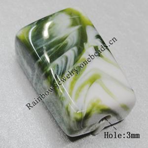 Dichroic Solid Acrylic Beads, Rectangle 18x30x12mm Hole:3mm Sold by Bag 