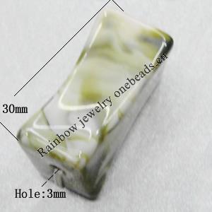 Dichroic Solid Acrylic Beads, Tube 15x30mm Hole:3mm Sold by Bag 