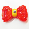 Resin Cabochons, No Hole Headwear & Costume Accessory, Knot with Acrylic Zircon 21x31mm, Sold by Bag