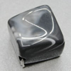Dichroic Solid Acrylic Beads, Diamond 25x25x15mm Hole:2.5mm Sold by Bag 