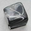 Dichroic Solid Acrylic Beads, Diamond 25x25x15mm Hole:2.5mm Sold by Bag 