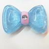 Resin Cabochons, No Hole Headwear & Costume Accessory, Knot with Acrylic Zircon 21x31mm, Sold by Bag