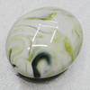 Dichroic Solid Acrylic Beads, Flat Oval 24x20x12mm Hole:2mm Sold by Bag 