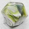 Dichroic Solid Acrylic Beads, Polyhedron 14x15mm Hole:2mm Sold by Bag 