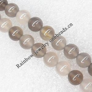 Gemstone beads, Agate(dyed), Round 8mm, sold per 16-inch strand