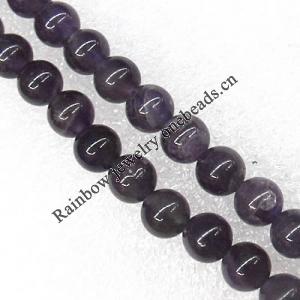 Gemstone beads, Agate(dyed), Round 6mm, sold per 16-inch strand