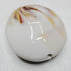 Dichroic Solid Acrylic Beads, Flat Oval 29x32x11mm Hole:2mm Sold by Bag 