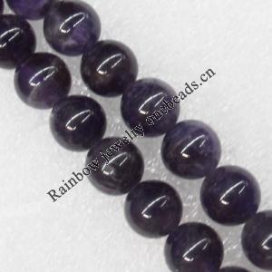 Gemstone beads, Agate(dyed), Round 12mm, sold per 16-inch strand