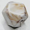Dichroic Solid Acrylic Beads, Polyhedron 19x20mm Hole:3.5mm Sold by Bag 